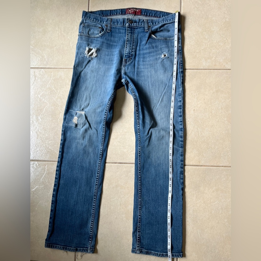 Vintage Arizona Men’s Jeans Bootcut Flare Denim Size 34x30 Mid Wash - Picture 9 of 15